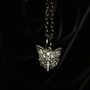 Sterling silver Fox pendant necklace